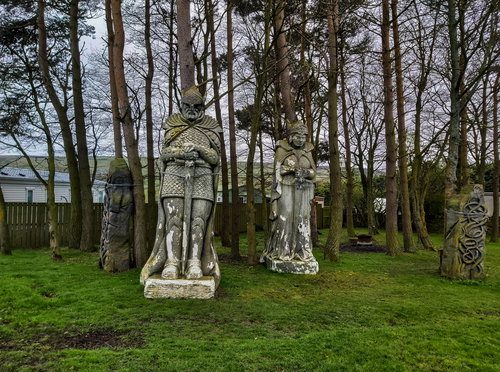 Faux Stone Statues At The Baa Pub